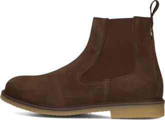HUGO BOSS Schoenen, Heren, Bruin, 43 EU, Wol, Stijlvolle Chelsea Boots voor Mannen