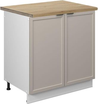 Vicco Armario Bajo Para Fregadero Fame-line, Grisbeige, 80 Cm, Et Roble, Vicco