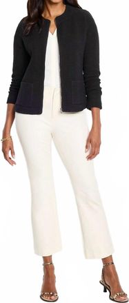 Nic+Zoe Plaza Demi Boot Stretch Pant In Classic Cream