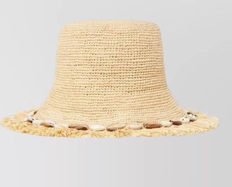 Alanui chasing the shadows raffia hat shells