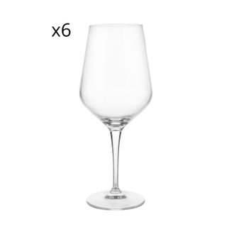 KASANOVA Set 6 calici Universale Io Vino in vetro cristallo