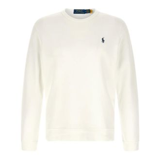 Polo Ralph Lauren Sweatshirts, male, White, Size: XL Loopback Crewneck Sweatshirt