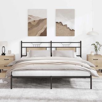 Berkfield Home Bed Frame without Mattress Sonoma Oak 160x200 cm Engineered Wood in Brown