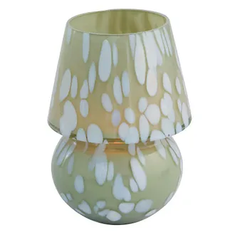 Ballard Designs Tortoise Glass Candle Lamp - Green - Ballard Designs