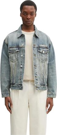 A Bathing Ape Gedistilleerde 13Oz Denim Trucker Jacket - Heren - Spijkerjassen - Blauw - XL - Leer - Jassen