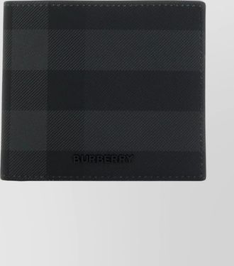 Burberry checkered bi-fold wallet and coin holder