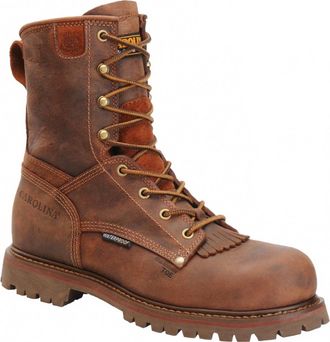 Carolina Mens Waterproof Work Boots In Brown
