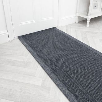 Runrug Long Hallway Carpet Runner - Aztec, Grey | Size: 80 cm x 360 cm