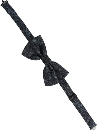Dolce & Gabbana Paisley Silk Bow Tie - Black