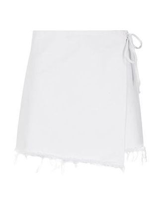 8 by YOOX ORGANIC COTTON DENIM WRAP MINI SKIRT