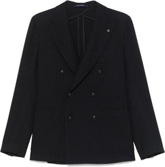 Tagliatore Double-Breasted Blazer - Heren - Blazers - Blauw - M - Jassen