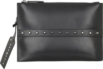 John Richmond Studded Band Pochette met polsband - Heren - Tassen - Zwart - ONE Size - Leer - Tassen