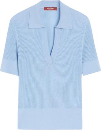 Max Mara Truien & Vesten, Dames, Blauw, XS, Heldere Blauwe Trui voor Vrouwen