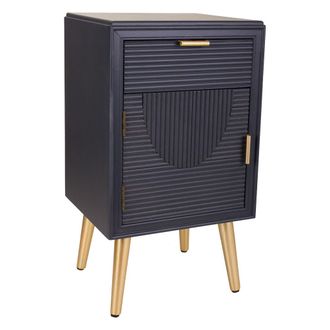 Wanderlust Deco Wanderlust Deco - Mesita De Madera Gris Oscuro 39.5x36x70.5
