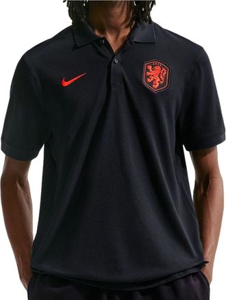 Nike Netherlands 2026 Polo Shirt Black Hyper Crimson IB6215-010
