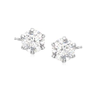 Ross-Simons Moissanite Stud Earrings in Sterling Silver