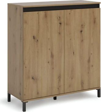 Levante Credenza Soggiorno 2 Ante 100x110 cm Finitura in Rovere