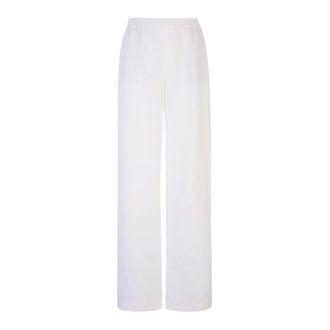 Eleventy Pantalone con elastico - female - Eleventy - Wide Trousers - White - 2XL - Trousers