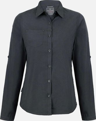 Craghoppers Womens Craghoppers Womens/Ladies Kiwi Long-Sleeved Shirt - Grey - Size: 10