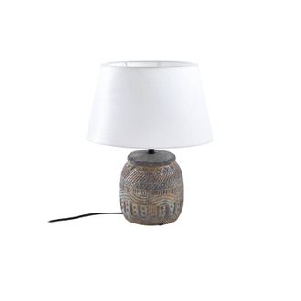 Lindby L&aacute;mpara De Mesa aelith En Gris Textura, Tela, Tejido, Seda - Lindby