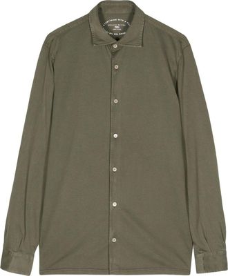 Fedeli Jason Giza jersey shirt - men - Cotton - 52 - Green