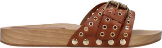 Isabel Marant Isabel Marant Slippers En Klompen Jaso Damess Leer Bruin/Cognac