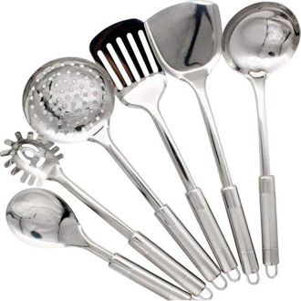 OEM Juego De Utensilios De Cocina - Acero Inoxidable - Cocina Profesional - Dise&ntilde;o Resistente Al Calor - 6 Piezas