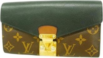 Louis Vuitton Pre-owned Wallets, female, Brown, Size: ONE SIZE Pre-owned Long wallet (bi-fold)