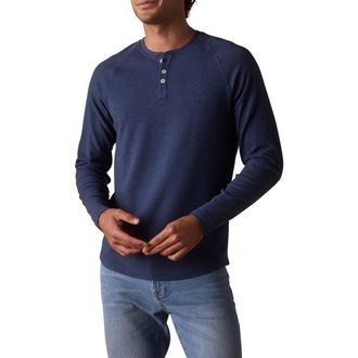 The Normal Brand Puremeso Everyday Henley in Indigo Blue at Nordstrom, Size Large
