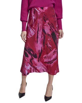 DKNY Dkny Printed Bias Skirt