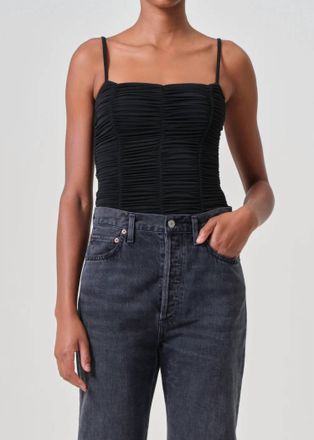A Gold E Ezra Bodysuit In Black