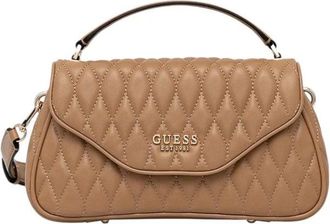 Guess Valla Top Handle Flap Tas - Dames - Handtassen - Beige - ONE Size - Tassen