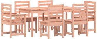 vidaXL Vidaxl - Juego De Comedor Para Jard&iacute;n 7 Pzas Madera Maciza Abeto Douglas