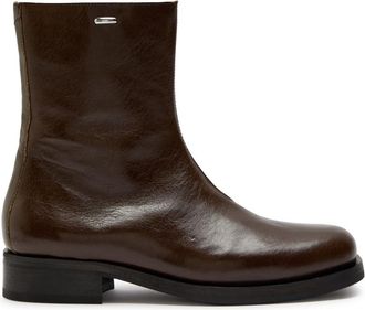 Our Legacy Camion Leather Ankle Boots - Olive - 44 (IT44/ UK10)