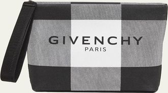 Givenchy Logo Check Pouch Bag