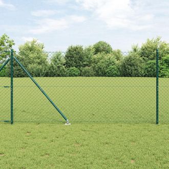 Berkfield Home Chain Link Fence Green 1.2 x 10 m