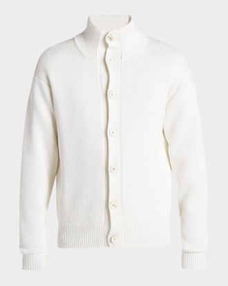 Tom Ford Mens Cotton and Silk Knit Cardigan