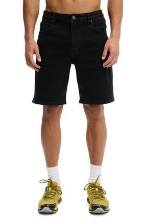 Cotton On Mens Loose Straight Denim Short in Roan Black at Nordstrom, Size 32