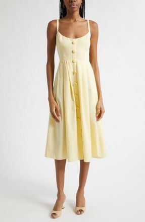 L'agence Reanne Sleeveless Midi Dress in Lemon Sorbet at Nordstrom, Size 00