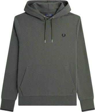 Fred Perry Sweatshirts & Hoodies - Heren - Hoodies - Groen - S - Katoen - Hoodies & sweatvesten