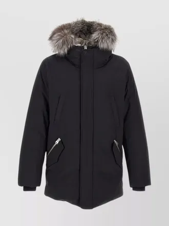 Mackage leather trimmed down parka