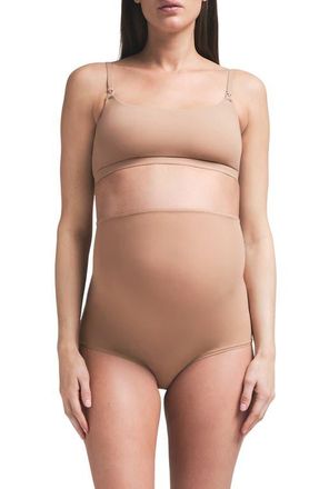 SKIMS Fits Everybody Maternity/Nursing Bra in Sienna at Nordstrom, Size X-Large