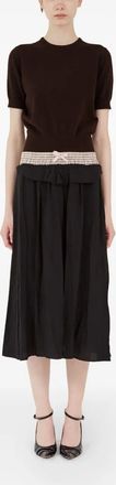 Maison Margiela Womens Anonymity Of The Lining Skirt - Black viscose - Size EU 46 (Womens)