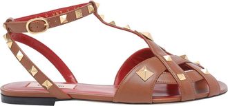 Valentino Garavani Brown Studdy Sandals