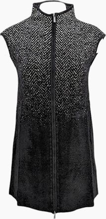 Armani Womens ARMANI COLLEZIONI 6XME12 MM07Z Womens Cardigan knitwear Zipped Sweatshirt Jumper - Black - Size: EU 48