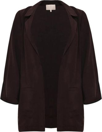 Maicazz Tooske Jacket - Dames - Blazers - Bruin - S - Leer - Jassen