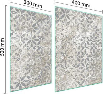 OEM Placa Protectora De Vidrio Para Estufa 70x52 Gris