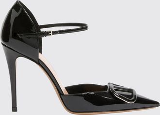 Valentino Garavani D&eacute;collet&eacute; DOrsay in pelle verniciata con tacco alto e VLogo