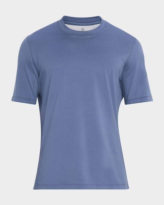 Brunello Cucinelli Mens Cotton English Rib Half-Zip Sweater