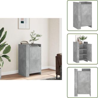 vidaXL Credenza per casa - vidaXL Credenza Grigio Cemento 45x35x75 cm in Legno Multistrato - Credenza decorativa